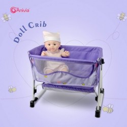 Doll Bed Furniture 2 Function Toy Doll Bed and Doll Swings Together for 18 inches Baby Dolls Baby Doll Crib with Bottom Tray ...