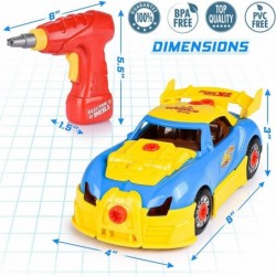 Take Apart Racing Car Toys - Build Your Own Assembly Vehicle with 30 Piece Constructions Set and Working Electric Drill - Eng...