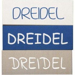 Hanukkah Decorations Funny Hanukkah Gifts Dreidel Dreidel Dreidel Wood Blocks Set of 3 Hanukkah Tiered Tray Decor Festive Cha...