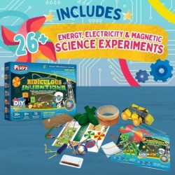 Ridiculous Inventions Science Kits for Kids - Energy Electricity & Magnetic Experiments Set - Build Electric Circuits Motors ...