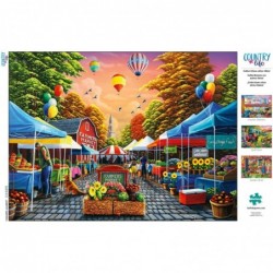 Farmers Market - 1000 Piece Jigsaw Puzzle $26.84 Jigsaw Puzzles