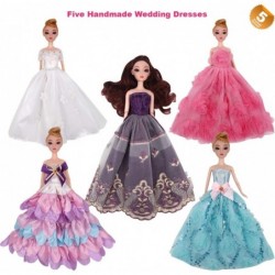 15 Packs Doll Clothes for 11.5 Inch Girl Dolls Set Contains 5 Handmade Clothes Wedding Party Gown Outfits Dresses for Girl Do...