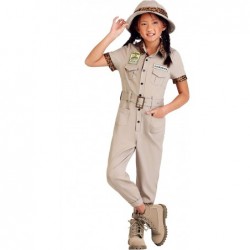 Girls Zookeeper Costume Zookeeper Jumpsuit Outfit for Kids $65.50 Kids' Costumes