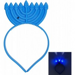 Hanukkah Menorah Headband - Light Up Flashing Menorah - Glow In The Dark Hanukkah Decoration - Great For Hanukkah Party Singl...