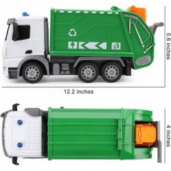 Remote Control Garbage Truck Toys 1/24 Scale 6 Channel RC Waste Management Garbage Truck Toy with Trash Bin Real Lights 2.4Gh...