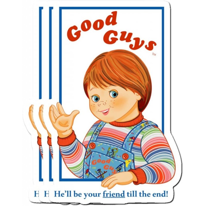 Stickers Childs Play - Good Guys - Chucky Vinyl (3 Pcs/Pack) 3x4 Inch $31.65 Kids' Stickers