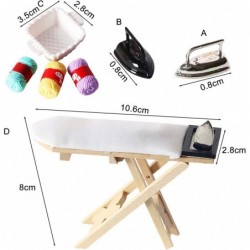 Mini Ironing Table Ironing Table Yarn Sewing Mini Ironing Board Realistic Wear-Resistance Trendy Mini Dollhouse Ironing Furni...