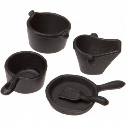 Black Mini Pot Belly Stove Set with Accessories 13 Inch Tall $91.48 Dollhouse Accessories