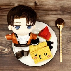 9"/23cm LEVI Plush Cute Anime AOT Plushie with Changeable Doll Clothes $43.93 Plush Figure Toys