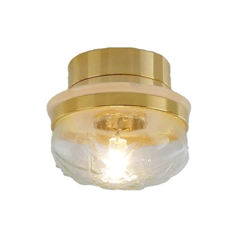 House Miniature Lighting Led Battery Light 1:12 Scale Round Ceiling Lamp $59.37 Dollhouse Accessories