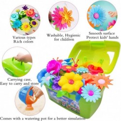 Flower Garden Building Toys Girl Toys Build a Garden 130 PCS Flower Pretend Gardening Gift for Kids Floral Arrangement Playse...