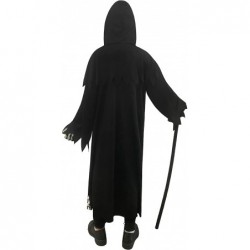 Halloween Costume Cosplay Horror Skeleton Black Robe with Glow in The Dark Halloween Child Costume $37.64 Kids' Costumes