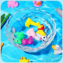 50 Pieces Baby Bath Toys Squirt Floating Bath Toys Water Bathtub Toys Hole Sound Soft Kids Pool Toys Bulk for Infant Toddlers...