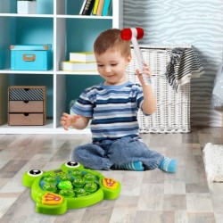 Music Super Frog Game Toddler Toys - 2 Hammers Baby Interactive Fun Toys Toddler Activities Games with Music and Light Gift f...