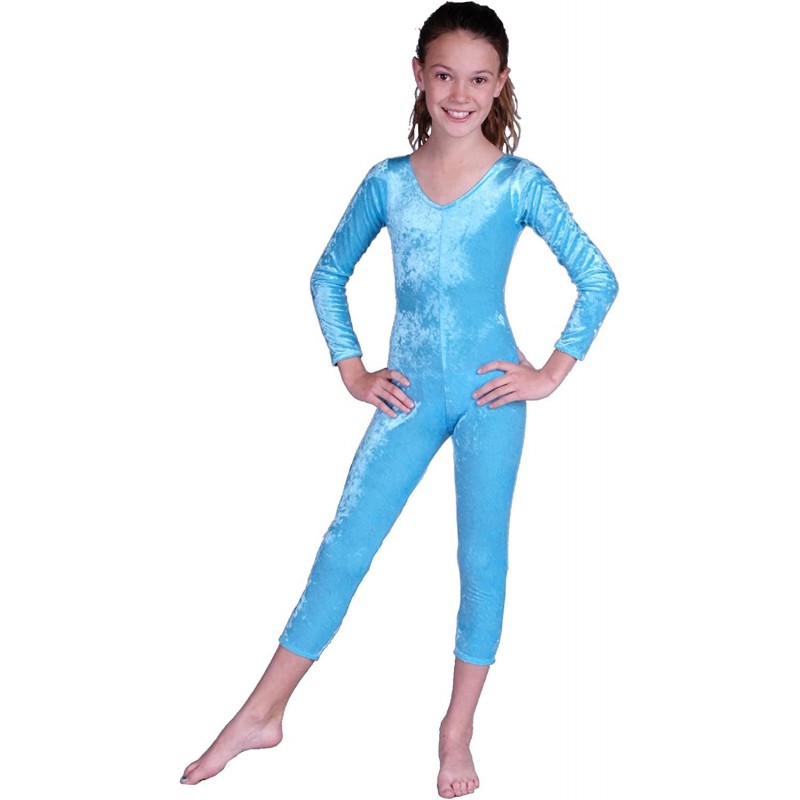 Girl's Unitard Lt Blue Velv XS $44.08 Kids' Costumes