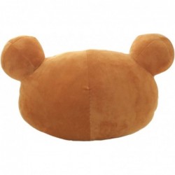 Cartoon Rilakkuma Plush Pillow Staffed Soft Easy Brown Bear Head Plush Toy Cute Relax Bear Sofa Cushion Children (Color : Yel...