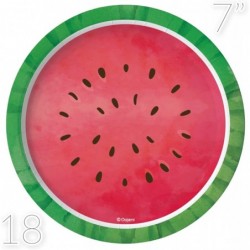 Serves 18 Complete Watermelon Summer Party Supplies Includes Plates Cups Napkins Table Covers Ideal for a Watermelon Theme Pa...