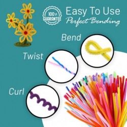 Pipe Cleaners- 100Pc. Pipe Cleaner Red Pipe Cleaners-Chenille Stems Pipe Cleaners Craft Fuzzy Sticks Great Craft Supplies DIY...