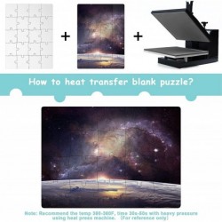 6 Sets Sublimation Blanks Puzzles White Jigsaw Puzzle Blank Puzzles DIY Blank Puzzle for Sublimation Transfer Thermal Transfe...