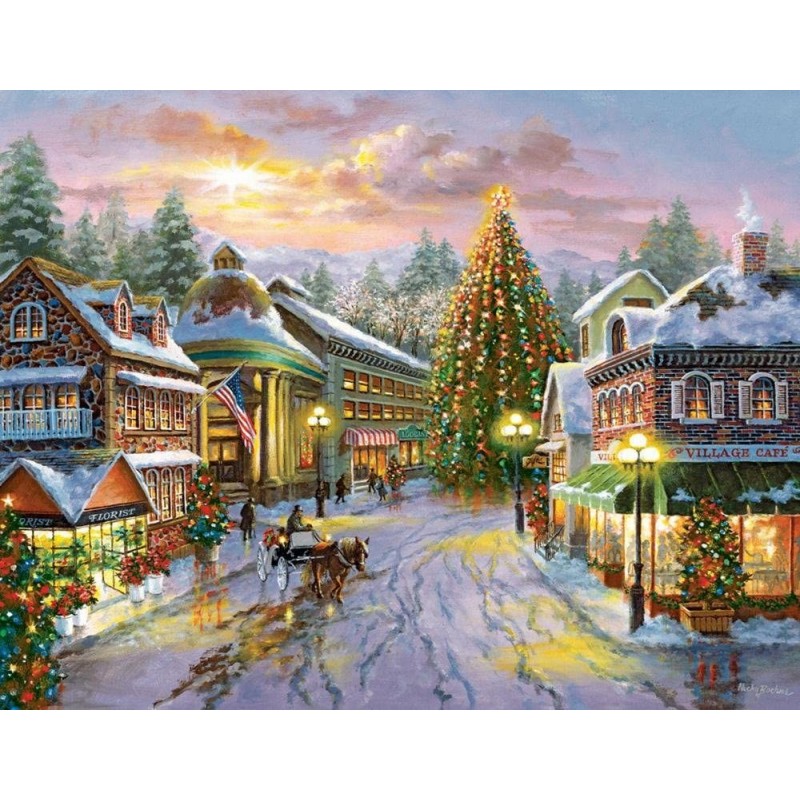 500 Piece Jigsaw Puzzle Christmas Eve - Made in USA $29.83 Jigsaw Puzzles