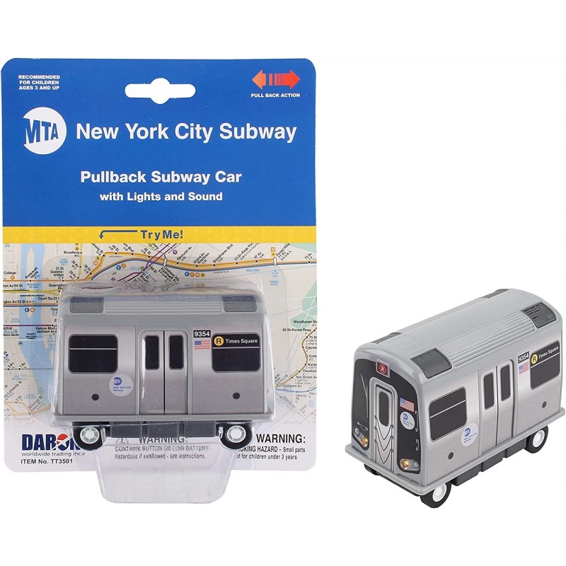 MTA Subway Pullback Toy w/ Light & Sound TT3501 $26.34 Kids' Play Trains & Trams