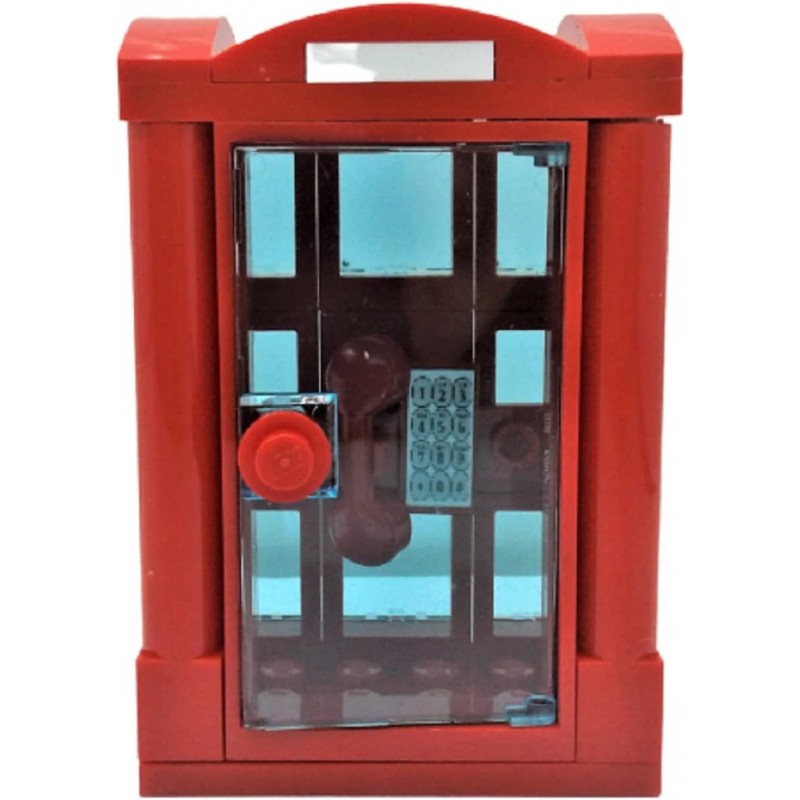 Building Bricks British London Souvenir Red Telephone Booth Toy for Kids Compatible with All Major Brands Best Birthday Gifts...