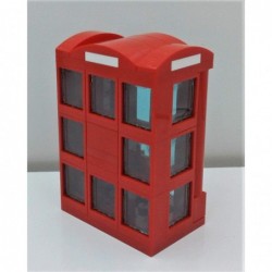 Building Bricks British London Souvenir Red Telephone Booth Toy for Kids Compatible with All Major Brands Best Birthday Gifts...