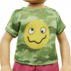 Chelsea Boy Doll (6-inch Brunette) Wearing Camo T-Shirt Shorts and Sneakers Gift for 3 to 7 Year Olds White $16.72 Dolls