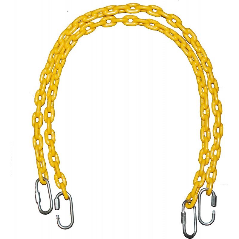 (2) 40" Fully Coated Chains + 4 Free Quick Links - Yellow (Water-Resistant) $62.21 Play Sets & Playground Equipment