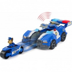 Paw Patrol Chase 2-in-1 Transforming Movie City Cruiser Toy Car with Motorcycle Lights Sounds and Action Figure Kids Toys for...