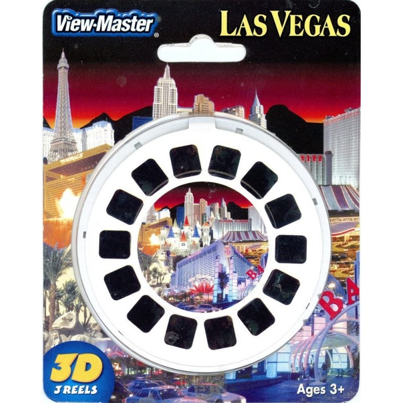 Las Vegas Nevada - Classic ViewMaster - 3 Reels on Card $62.75 Viewfinder Toys