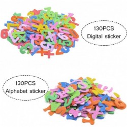 Foam Stickers 260 Pieces Self-Adhesive Foam Alphabet Letters and Numbers Sticker for Kid's Arts Craft Supplies - Assorted Col...