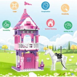 Friends Girls Princess Castle Building Blocks Set Royal Castle STEM Construction Toy Pink Palace Model Creative Birthday for ...