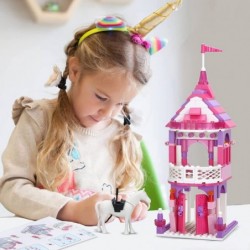 Friends Girls Princess Castle Building Blocks Set Royal Castle STEM Construction Toy Pink Palace Model Creative Birthday for ...