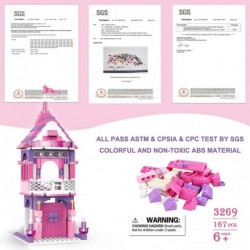 Friends Girls Princess Castle Building Blocks Set Royal Castle STEM Construction Toy Pink Palace Model Creative Birthday for ...