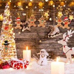 24 Pcs Christmas DIY Felt Gingerbread Man Craft for Kids Gingerbread Man Ornament Ginger Bread Men Hanging with Self-Adhesive...