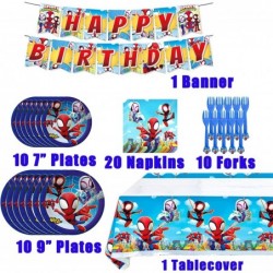 Spidey And His Amazing Friends Birthday Party Supplies Spider Birthday Party Decorations Includes Tablecloth Plates Napkins F...