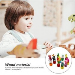 12pcs Kids Wooden Push Up Toys Kids Finger Puppets Wood Animal Figurines Press Base Thumb Puppets Animal Party Favors $31.17 ...