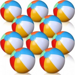 24 Pack 16 Inches Inflatable Beach Ball Kids and Adults Blow up Rainbow Colored Beach Ball for Beach Pool Party Favors School...