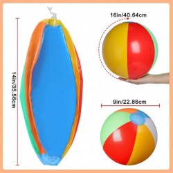 24 Pack 16 Inches Inflatable Beach Ball Kids and Adults Blow up Rainbow Colored Beach Ball for Beach Pool Party Favors School...