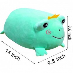 Stuffed Frog Pillow Soft Frog Pluhsie Animal Plush Toy with Crown and Smile Face (Green B 14 inches) $27.20 Kids' Plush Toy P...