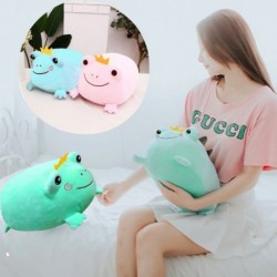 Stuffed Frog Pillow Soft Frog Pluhsie Animal Plush Toy with Crown and Smile Face (Green B 14 inches) $27.20 Kids' Plush Toy P...