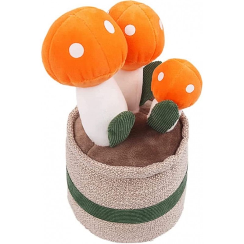 Mushroom Plant Plush Pillow Flower Pot Plush Bed Sofa Pillow Cute Plant Desk Room Decoration Pillow Cushion (20×12cm/9.8×4.7i...