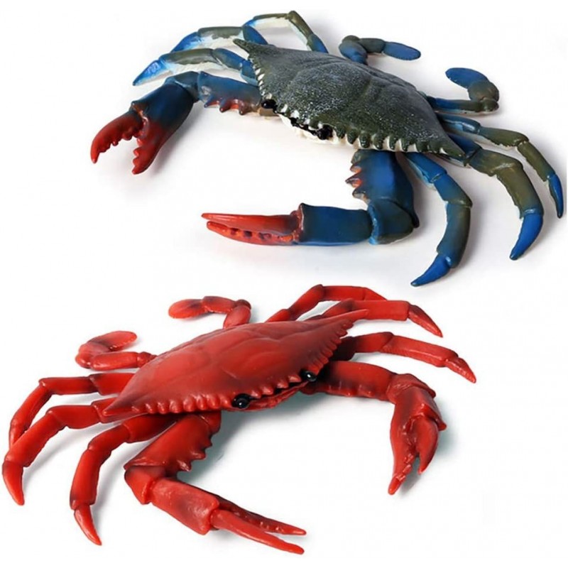 Realistic Crab Marine Animal Model Toys 2 Pcs Simulated Sea Life Animals Figurine Collection Sea Creature Science Educational...