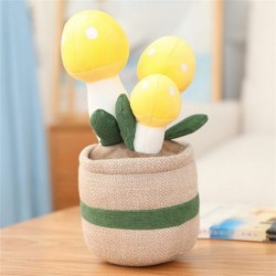 Mushroom Plant Plush Pillow Flower Pot Plush Bed Sofa Pillow Cute Plant Desk Room Decoration Pillow Cushion (20×12cm/9.8×4.7i...