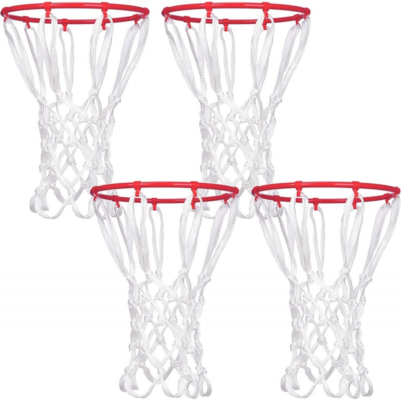 4 Pieces Kids Replacement Net for Mini Basketball Hoop Rims Basketball Net Replacement Fits 8 Loops for Most Weather for Chil...