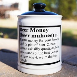 Beer Money Ceramic Piggy Bank Candy Jar Funny Gift for Dad Gifts for Beer Lovers Beer Gifts $48.48 Kids' Money Banks