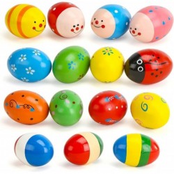 15 PCS Wooden Percussion Musical Egg Maracas Egg Shakers Easter Props $27.74 Kids' Musical Instruments