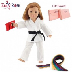 18 Inch Doll Clothes Karate Outfit Gift Set Toy for Kids Girls Girl Includes All 9 Color Belts Accessory 18" Doll Clothing Ac...