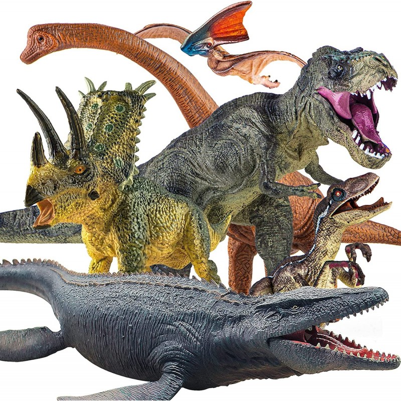 6PCS Jumbo Dinosaur Toy Set Realistic Dinosaur Toys for Kids - Large Dino Playset for Boys and Girls 3 4 5 6 7 Year Old Child...